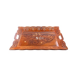 New Arrival Design Fast Food Serving Wooden Fast Food And <b>Snack</b> Serving <b>Tray</b> With Natural Finishing For Home Hotel & Restaurant - Product Image 1