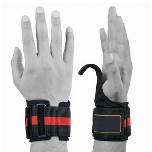 Equipo de Fitness Gym Power Lifting Rod Hooks Soporte de muñeca Mancuerna Bar Ganchos Premium 8mm Grueso Acolchado Entrenamiento Muñequeras - Product Image 1