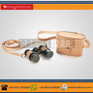 Binoculares Antiguos de Latón de Primera Calidad con Estuche de Cuero, Binoculares Náuticos Totalmente Funcionales para Adultos, Decoración Marina Vintage, Senderismo - Product Image 3