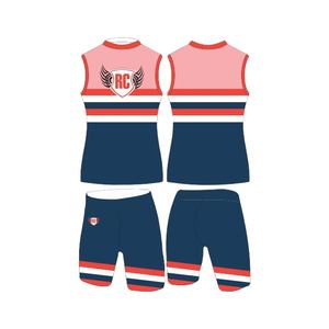 Ensemble maillot et short sans manches sublimés personnalisés, vêtements de sport rouge marine, uniforme d'entraînement, vêtements de sport respirants à séchage rapide - Product Image 1