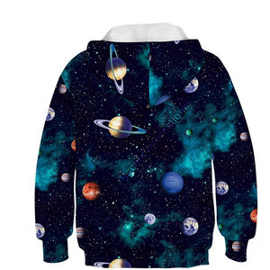 เสื้อฮู้ดแบบระเหิดสำหรับเด็ก,พิมพ์โลโก้เต็มรูปแบบดีไซน์ใหม่โพลีเอสเตอร์สีเปล่า - Product Image 5