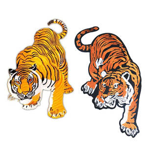 Parches de Tigre Bordados Personalizados Unisex para Reparación de Ropa con Plancha - Product Image 1