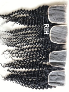 Perruque Lace Closure wig body wave naturelle, cheveux bouclés vierges, cheveux humains vierges, 4x4, prix de gros, bouclés, 12A, prix en gros - Product Image 2