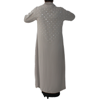 Dernier modèle de Kaftan islamique ethnique élégant et modeste, uni, longueur ras du sol, pour soirée/tenue de cérémonie, en tissu Georgette de bambou, coupe droite, pour adultes