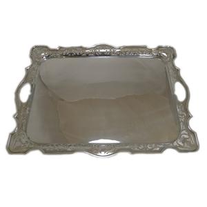 Bandeja de servicio de diseñador de borde en relieve para decoración de fiesta de boda Catering que sirve bandeja de Metal que sirve platos deliciosos - Product Image 1