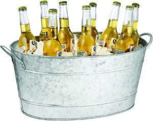 Bañera de bebidas ovalada galvanizada - Product Image 1