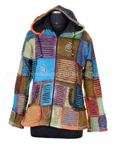 Bohème à la mode mélange d'ombre à capuche veste CSWJ 399 - Product Image 1