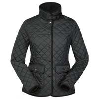 Nouvelle conception OEM, veste d'hiver longue matelassée pour femmes avec garniture en peau de mouton, respirante, motif uni, doublure en viscose, broderie