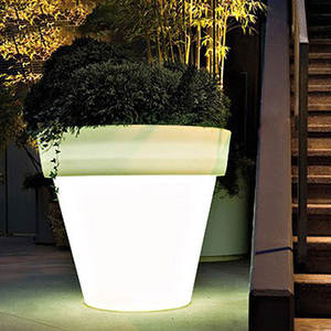 Jardinière lumineuse en résine créative pour hôtel, centre commercial, jardin, grande jardinière éclairée, pots à fleurs LED - Product Image 2