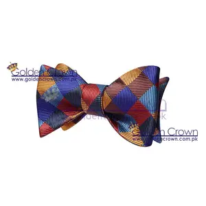 Fashion Bow ties Mens Adjustable Solid Bowties | Men's Untied Plaid Check Bowtie