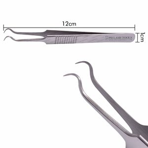 ใหม่มาถึง Eyelash Extension แหนบ,เข็มจมูกครึ่งรอบขนตาแหนบ,Eyelash Extension แหนบฉลากส่วนตัว - Product Image 3