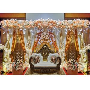Decoración Tradicional para Escenario de Boda con Temática de Elefantes, Impresionante Ceremonia Poruwa del Sur de la India y Sri Lanka para Fiestas y Uso Doméstico - Product Image 1