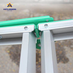 VIETLADDERS NKY-5C Industrial Aluminum Foldable Step Ladder Dual I/A Shape Smart Design Safe <b>Hinges</b> 150kg Load Capacity Hotel - Product Image 3