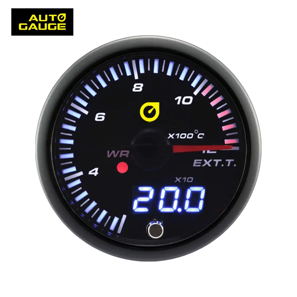 52mm analog digital smoked lens exhaust gas temperature gauge for universal truck auto automobile racing car EGT gauge