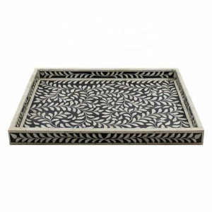 Bandeja de Servir de Resina con Incrustaciones de Hueso Estilo Americano con Elementos de Madera, Diseño Decorativo para Regalos Empresariales, Hecho en [Lugar de Fabricación] - Product Image 6