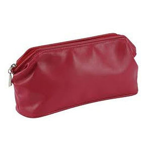 Sac à cosmétiques en cuir véritable de meilleure qualité, 1 compartiment à fermeture éclair organisateur, accessoire de maquillage au meilleur prix - Product Image 1