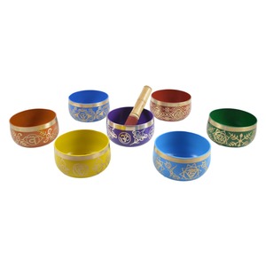 Cuenco para cantar Metal 7 chakra meditación Yoga canto arco Curación cobre chakra Reiki cuencos para cantar china, moderno, escultura - Product Image 6
