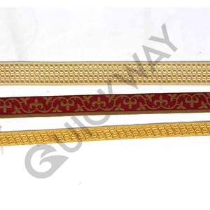 Tresse de vêtement de cérémonie en lingot | Tresse de cérémonie en mylar Dentelle Conception de broderie personnalisée Tresse de dentelle - Product Image 2