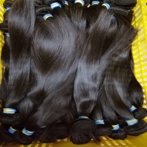 Vente en gros d'extensions de cheveux indiens Remy non transformés trame plate double trame toutes les couleurs fabrication de vagues naturelles cheveux humains - Product Image 1