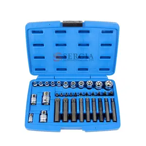 35pcs Torx Bit 1/4" 3/8" Drive E-Type Star Socket Set