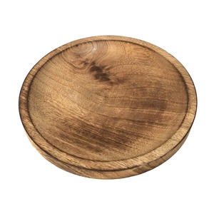 Grand plateau de service en bois d'acacia Plateau en bois naturel pour servir des aliments pour les occasions Matériel en bois de manguier - Product Image 1