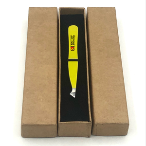 Nouveau Design professionnel avec poudre de poire en acier inoxydable pince à épiler d'extension de sourcil Logo personnalisé Instrument de beauté à pointe argentée - Product Image 1