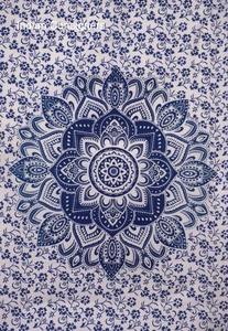 Tapisserie 40*30 en coton imprimé à la main, motif ethnique ombré mandala, décoration murale, petite affiche, nappe, décoration intérieure par des consignateurs indiens - Product Image 3