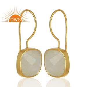 Elegent 925 Sterling Silver Natural Rainbow <b>Moon</b> Stone Gemstone Dangle <b>Earring</b> for Women Jewelry Manufacturer - Product Image 2