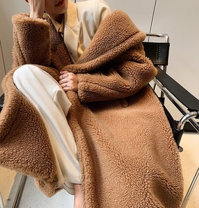 <span class=keywords><strong>Manteau</strong></span> en fausse fourrure pour femmes, fait sur mesure, Long agneau de mouton, vintage, veste en fausse fourrure, vente en gros - Product Image 4