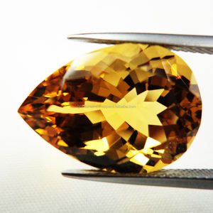 ซิทรีนทรงลูกแพร์สีเหลืองส้มและเหลืองหลายขนาดเจียระไนซิทรินคุณภาพสูงสไตล์บราซิล - Product Image 2