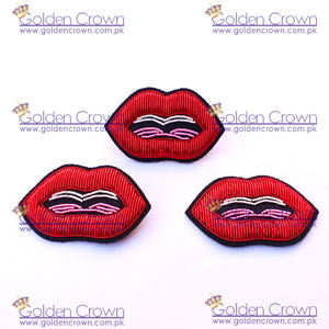 Broches de lèvres rouges de broderie de lingot sur mesure en vrac | Broche en gros Offre Spéciale broche Fanny - Product Image 4
