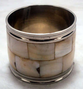 Soporte de anillo para servilletas de madre de perla, el mejor diseño, servilletero de pieza y forma redonda, producto de la mejor calidad - Product Image 2