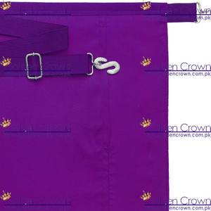 Masonic Past Thrice Illustrious Master PTIM Hand Embroidered Apron | Masonic Regalia Apron Supplier - Product Image 5