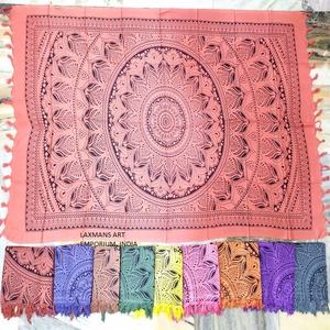 Fleurs mandala imprimé paréo sarongs pour la plage mandala sarongs d'Inde imprimé sarongs paréo parongs en viscose paréo vente en gros - Product Image 1
