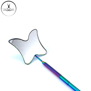Pincettes à cils miroir, pinces à épiler en acier inoxydable, en forme de cœur, pour Extension de cils, Multi, or, bleu, rose, noir - Product Image 5