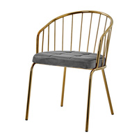 Meubles de salle à manger confortables, luxueux, modernes et minimalistes, en tissu velours, avec pieds en métal doré, pour appartement, atelier, hôtel