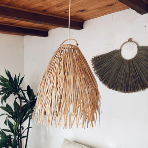 Handwoven Rusty Rattan <b>Lampshade</b> Natural Home Woven Natural Rattan <b>Lampshade</b> for Home - Product Image 1