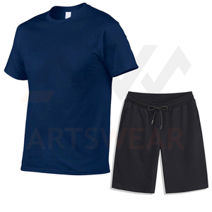 Camiseta 100% de algodón para hombre, conjunto de camisa con logotipo personalizado bordado, manga corta, verano, alta calidad, superventas - Product Image 3