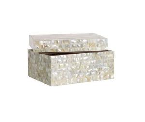 <b>Mother</b> of Pearl Inlay Box White Rectangular Custom Logo by Quality Handicrafts for Wedding and <b>Birthday</b> <b>Gifts</b> - Product Image 3