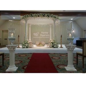 Impresionante boda interior Pilar romano Mandap blanco FRP boda Mandap configuración mejor calidad Blanco pulido Mandap decoración Australia - Product Image 1