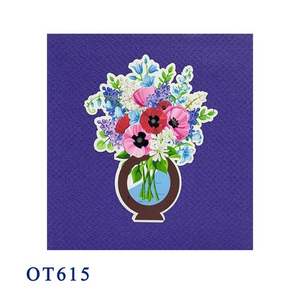 Venta al por mayor hecho a mano 3D Pop-up tarjeta florero Poppin flores Vietnam artesanía estilo papel recuerdo con impresión Offset para regalos de cumpleaños - Product Image 2