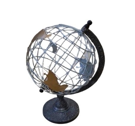 Метеоритная проволока и алюминиевый черный серебряный Глобус