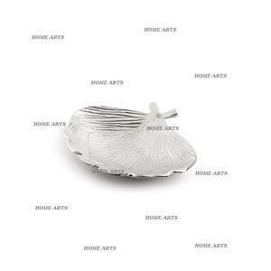 Fantastic Design Leaf Shape <b>Dessert</b> Tray In Aluminium Gold Color Snacks Dates Serving Tray For Home Usage - Product Image 2