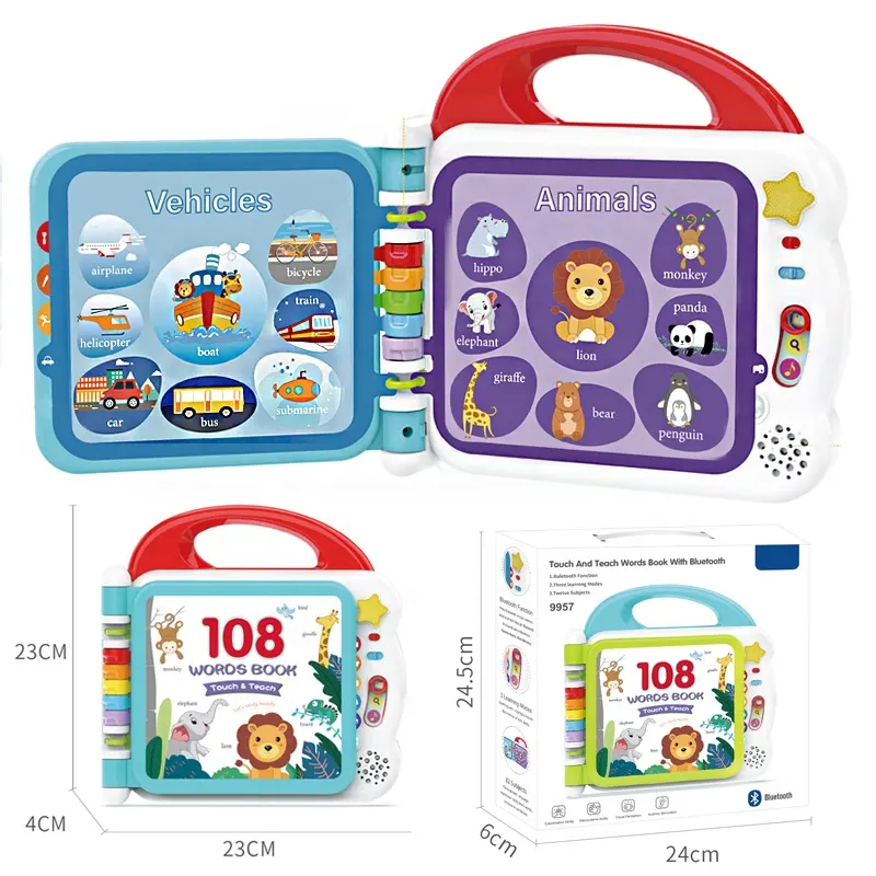 Libros educativos para preescolar para niños, juguetes con pantalla táctil, lectura de puntos, inglés, máquina de aprendizaje