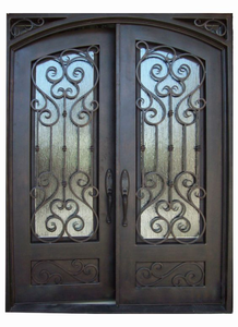 Portes de sécurité extérieures résidentielles modernes noires personnalisées à <span class=keywords><strong>prix</strong></span> compétitif pour l'Europe, portes <span class=keywords><strong>d</strong></span>'<span class=keywords><strong>entrée</strong></span> en fer forgé pour villas - Product Image 6
