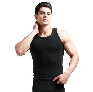 Erkek kolsuz Tank Top spor salonu Fitness egzersiz T Shirt kas vücut geliştirme Tank Top