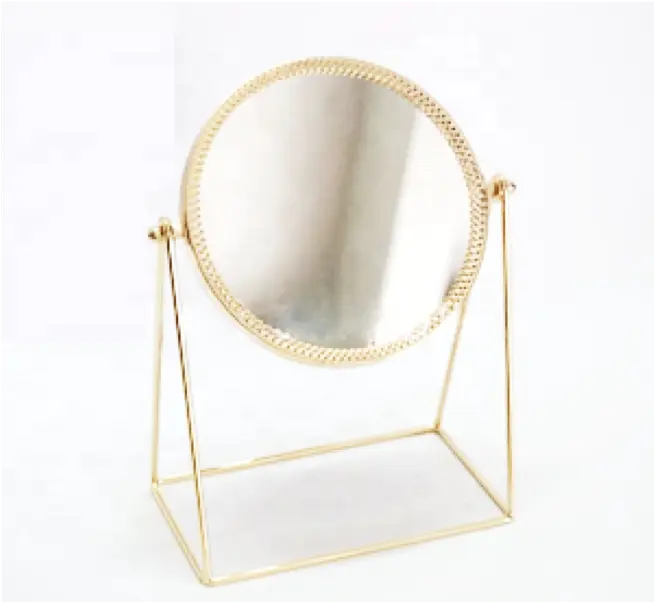 Trade Assurance Gold copper glass mirror stand