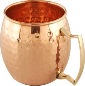 Antique Hammered 500ml Copper Tumbler Brass Handle Eco-Friendly Moscow Mule <b>Mug</b> Latest Design for Tea Serving <b>Cheap</b> Metal - Product Image 6