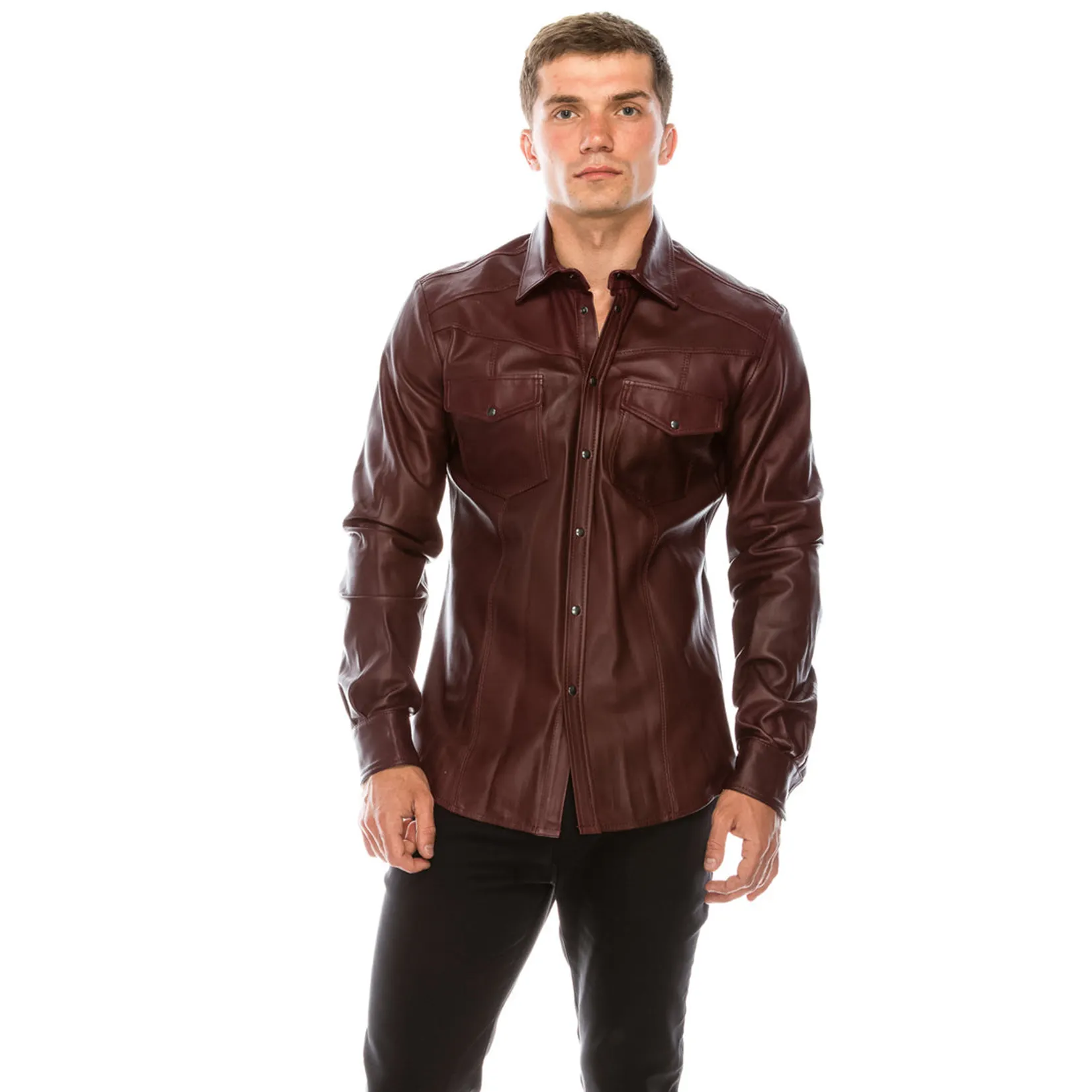 Genuine Sheep Leather Shirts For Men In Bulk High Quality Made In Pakistan
