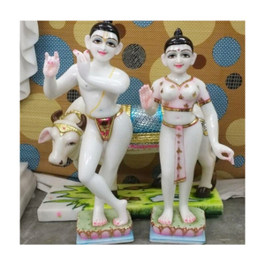 Escultura de mármol de Radha Krishna, Makrana - Product Image 1